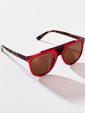 I-SEA Red Tortoiseshell Aviatior Sunglasses - NWOT